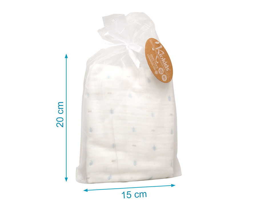 MUSELINA BAMBÚ 120X120CM ESTAMPADO 5304 AZUL KIOKIDS