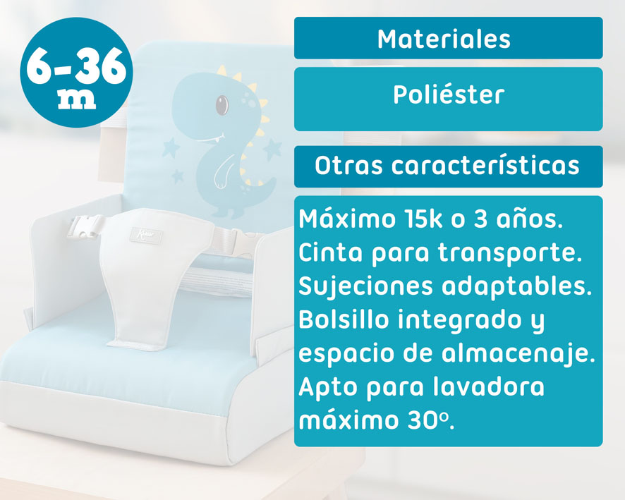 TRONA DE VIAJE DINOSAURIO 3999 AZUL KIOKIDS