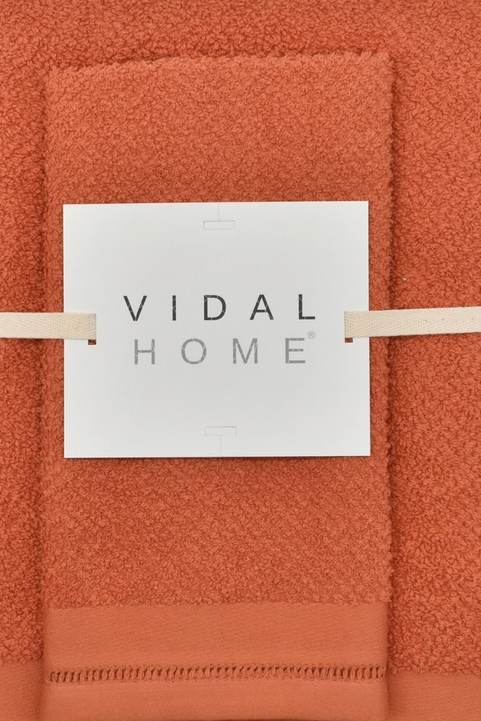JUEGO DE TOALLAS 3PZ PONTO ABERTO NARANJA VIDAL HOME