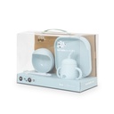 SET VAJILLA 4 PCS DE SILICONA MOCKUP AZUL INTERBABY