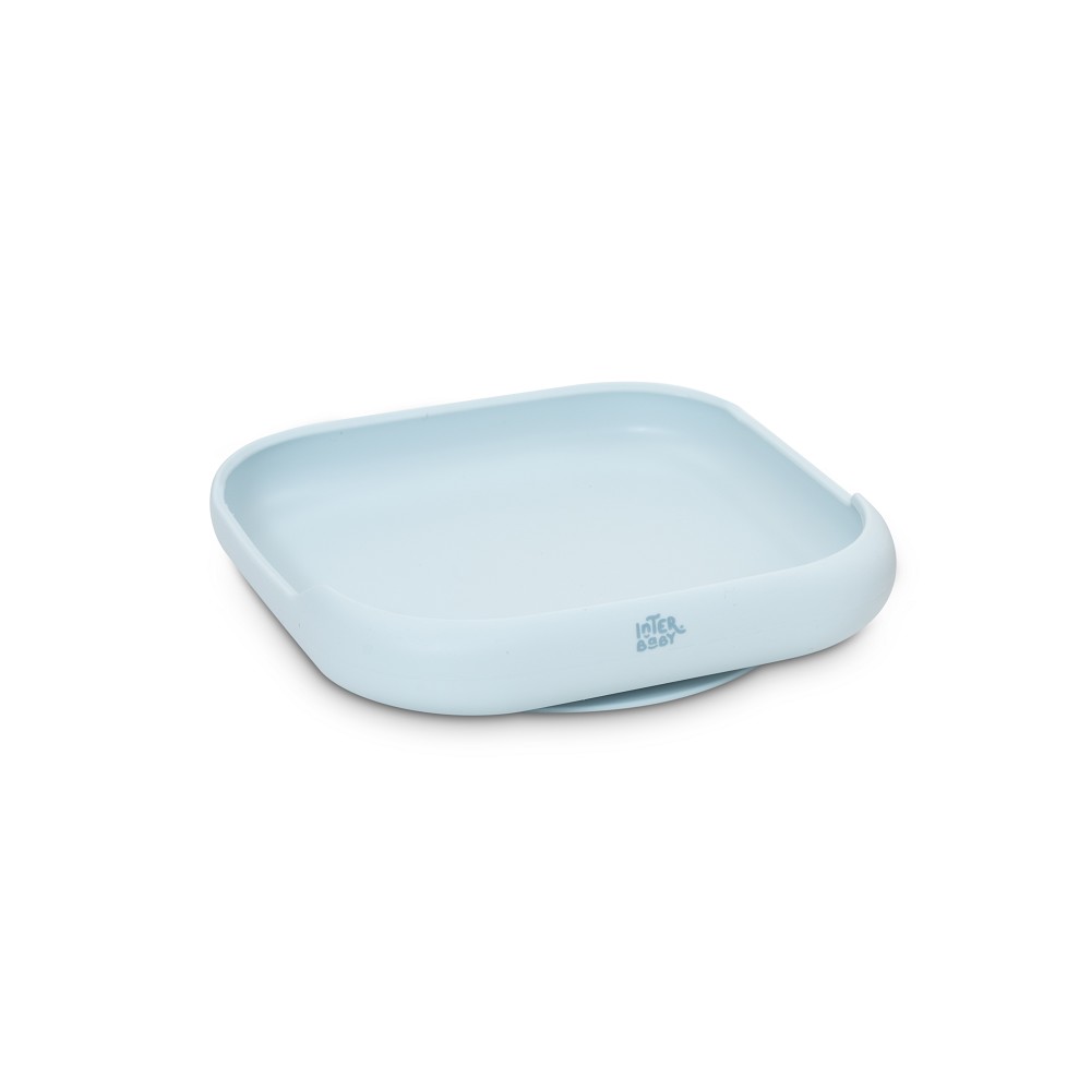 SET VAJILLA 4 PCS DE SILICONA MOCKUP AZUL INTERBABY