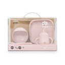 SET VAJILLA 4 PCS DE SILICONA MOCKUP ROSA INTERBABY