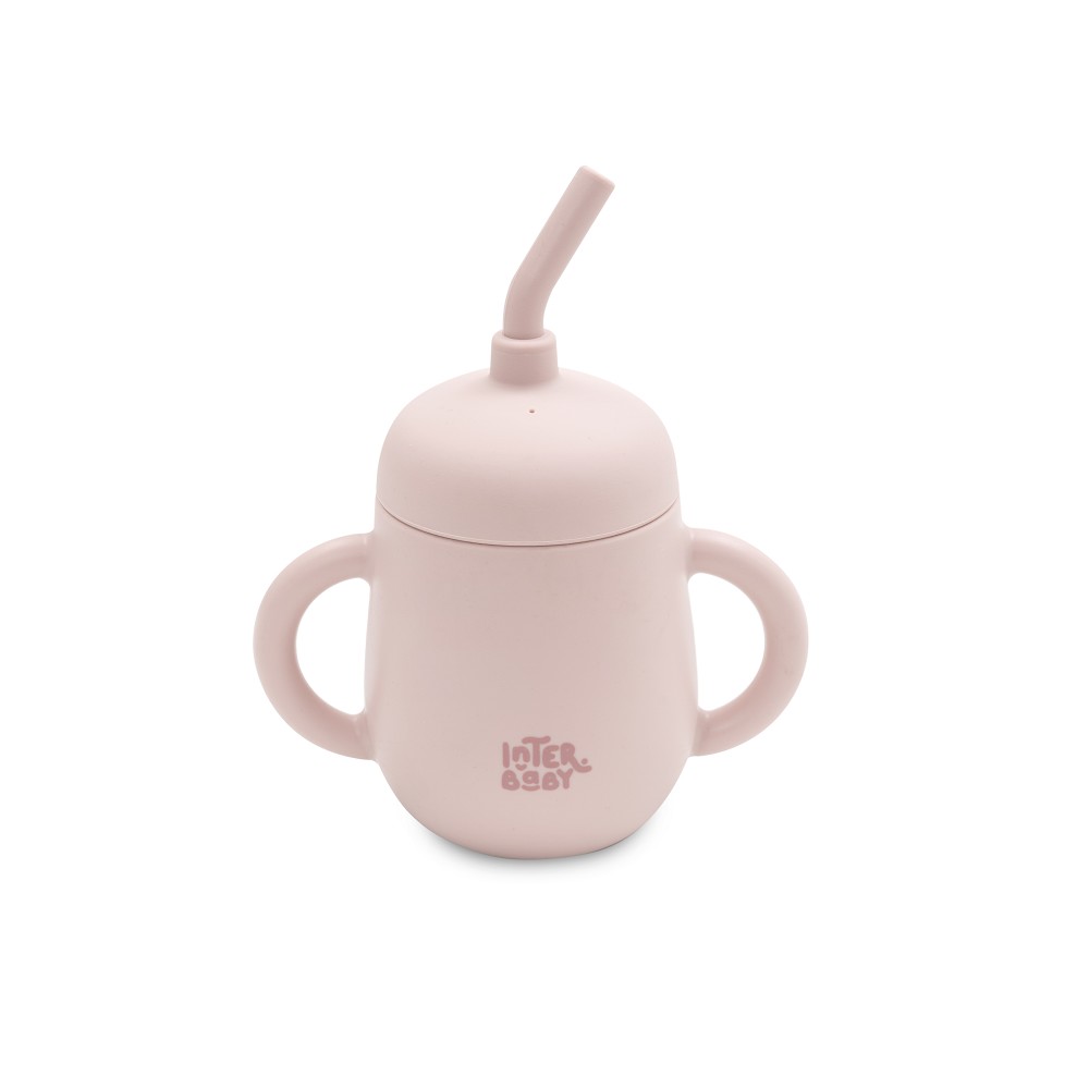 SET VAJILLA 4 PCS DE SILICONA MOCKUP ROSA INTERBABY