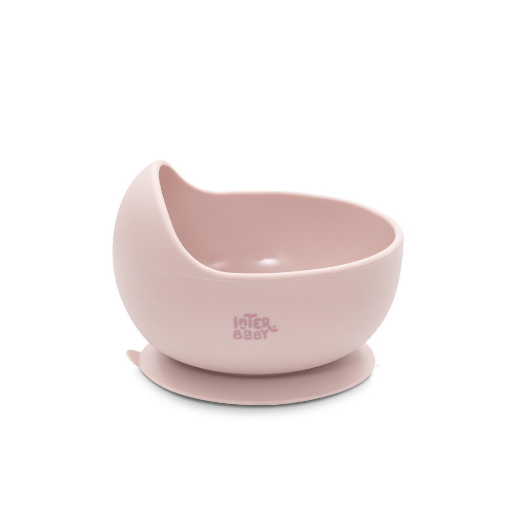 SET VAJILLA 4 PCS DE SILICONA MOCKUP ROSA INTERBABY