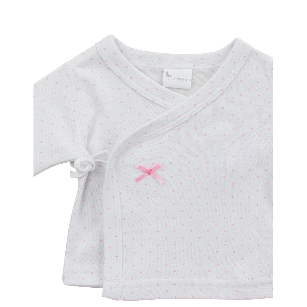 SET REGALO 5 PCS 100% ALG. T 0-6M TOPOS BAMBOO ROSA INTERBABY