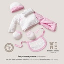 SET REGALO 5 PCS 100% ALG. T 0-6M TOPOS BAMBOO ROSA INTERBABY
