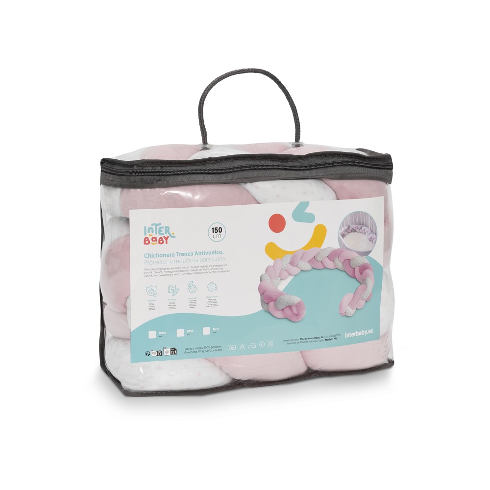 CHICHONERA CUERDA TRENZADA UNIVERSO BLANCO-ROSA INTERBABY