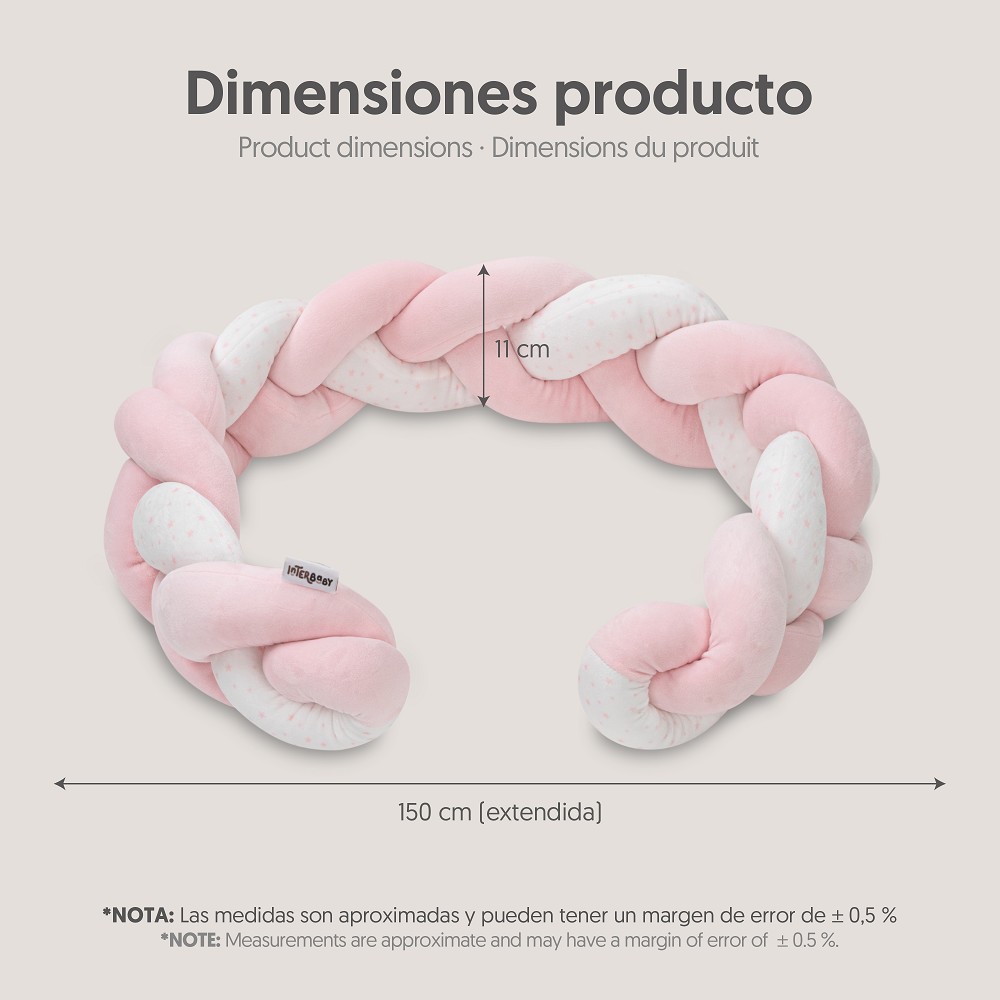 CHICHONERA CUERDA TRENZADA UNIVERSO BLANCO-ROSA INTERBABY