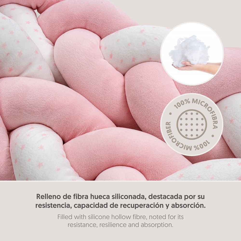 CHICHONERA CUERDA TRENZADA UNIVERSO BLANCO-ROSA INTERBABY