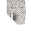 COLCHONETA REVERSIBLE VICHY+FLORES GRIS DON ALGODON