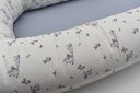 COJIN NIDO CONEJITOS AZUL DENENES