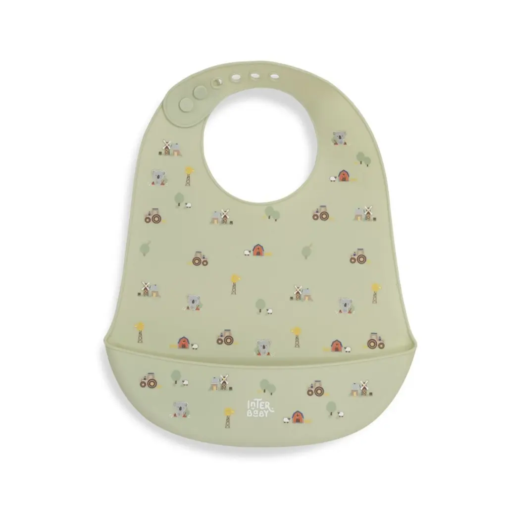 babero-silicona-estampado-modelo-granja-koala-verde-interbaby-1.webp