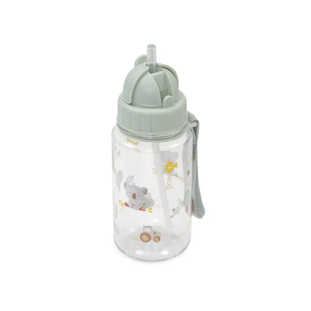 set-fiambrera-botella-agua-2-tapones-modelo-granja-koala-verde-interbaby-2.webp