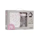 set-fiambrera-botella-agua-2-tapones-modelo-petalos-rosa-interbaby-1.webp