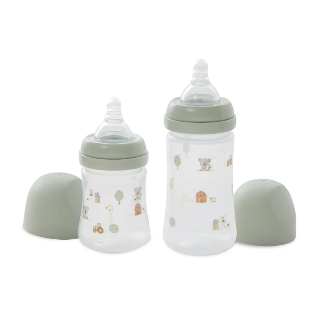 set-6-piezas-biberones-modelo-granja-koala-verde-interbaby-al-por-mayor.webp