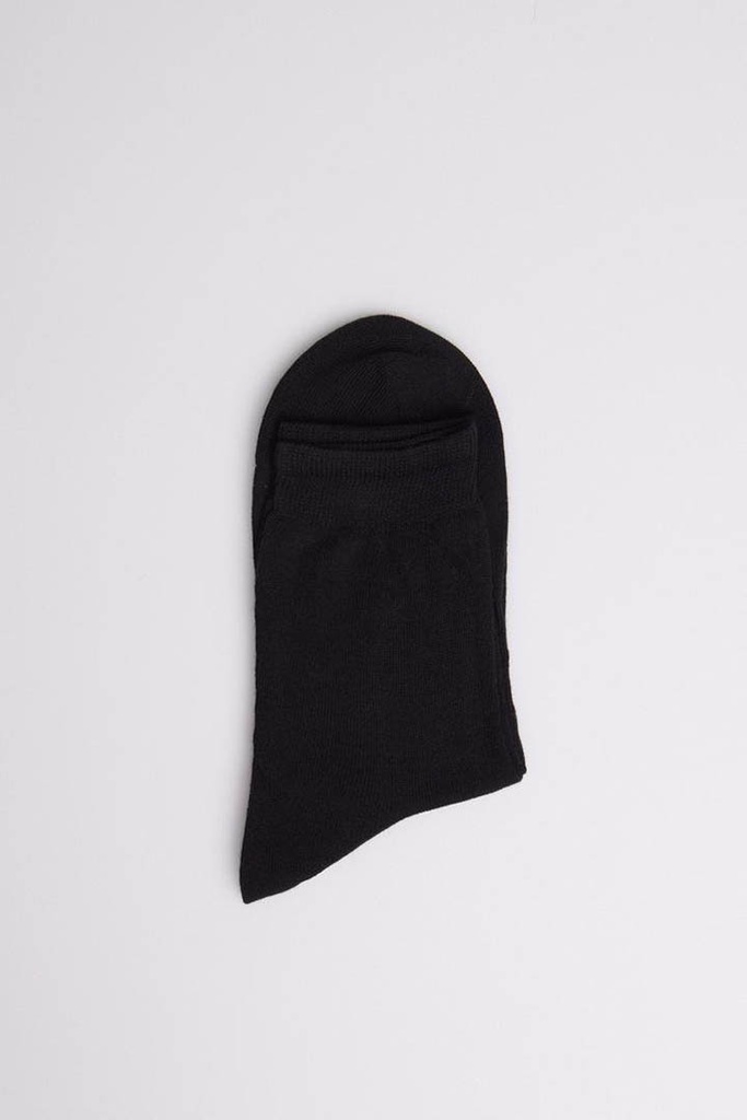 CALCETÍN MUJER 100% ALGODÓN 12781 NEGRO YSABEL MORA