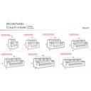 FUNDA CUBRE SOFÁ ACOLCHADO REVERSIBLE COUCH COVER GRANATE BELMARTI