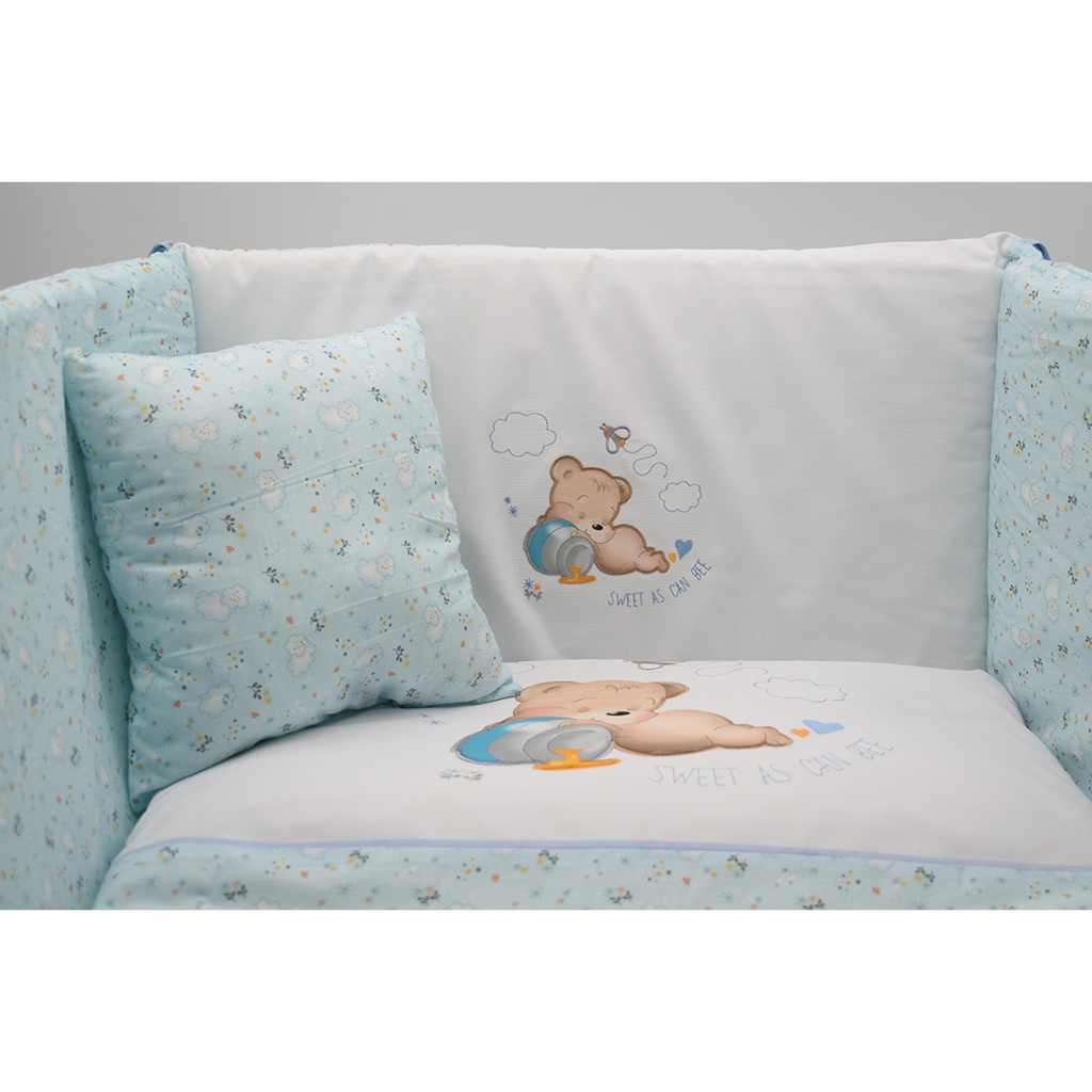 EDREDON CUNA 3PZS 292 AZUL VIDAL HOME BABY