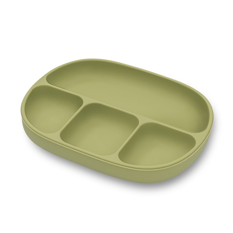 PLATO MAS TAPA SILICONA SI008-74 VERDE OLIVA INTERBABY