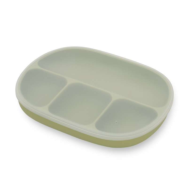 PLATO MAS TAPA SILICONA SI008-74 VERDE OLIVA INTERBABY