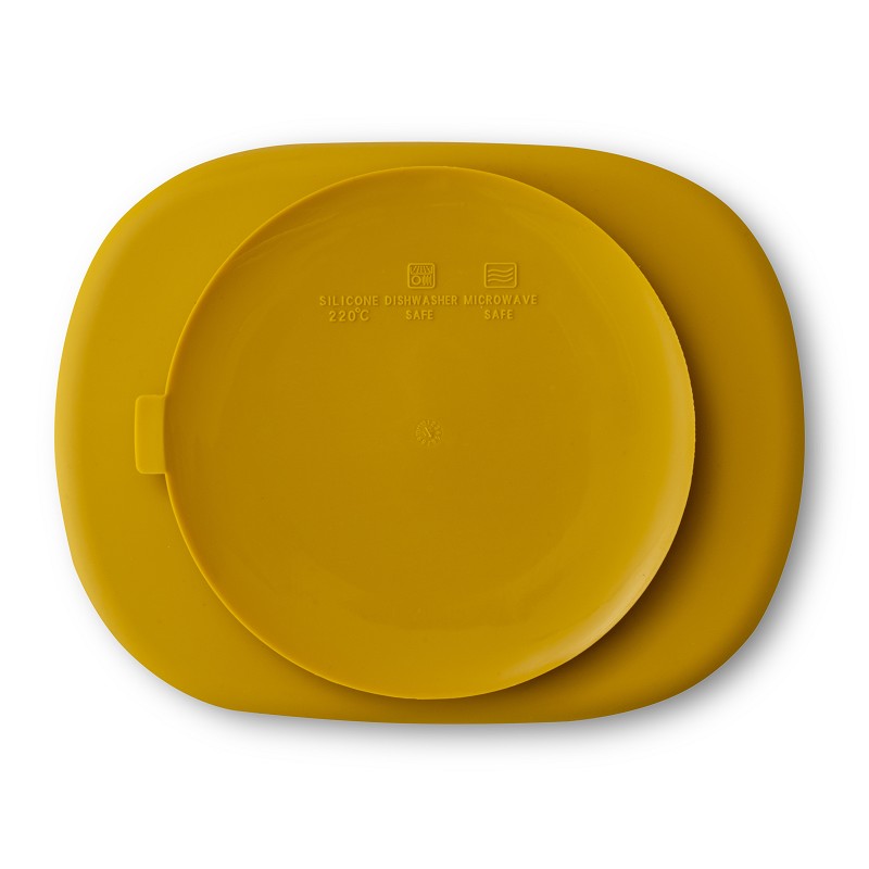 PLATO MAS TAPA SILICONA SI008-75 OCRE TIERRA INTERBABY