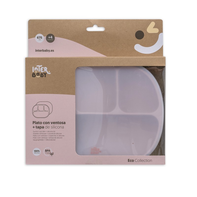 PLATO MAS TAPA SILICONA SI008-66 ROSA MAQUILLAJE INTERBABY