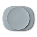 PLATO MAS TAPA SILICONA SI008-73 AZUL GRISACEO INTERBABY