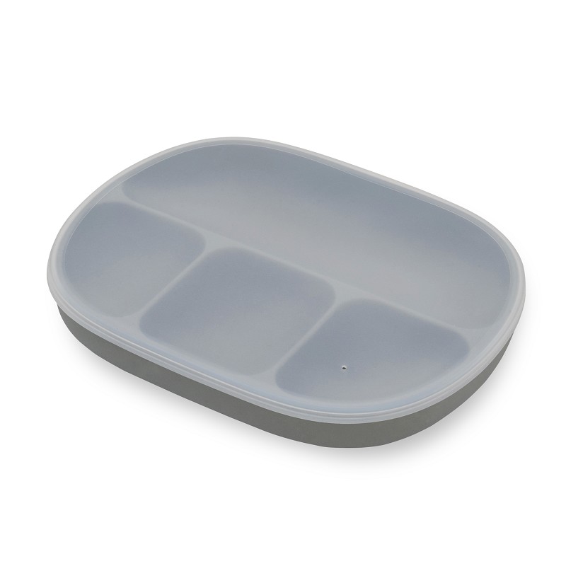 PLATO MAS TAPA SILICONA SI008-76 GRIS PETROLEO INTERBABY