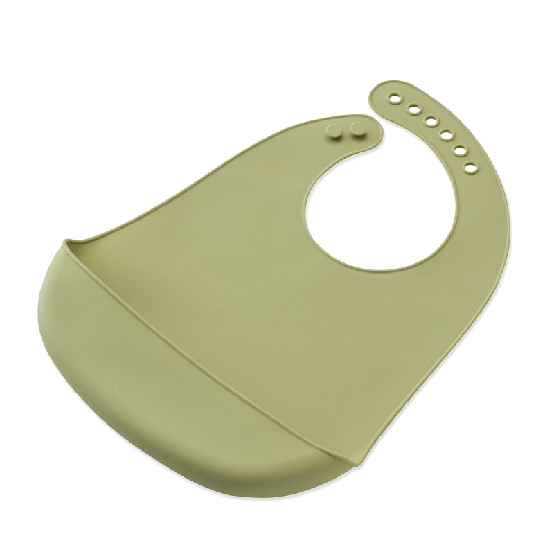 BABERO SILICONA SI002-74 VERDE OLIVA INTERBABY