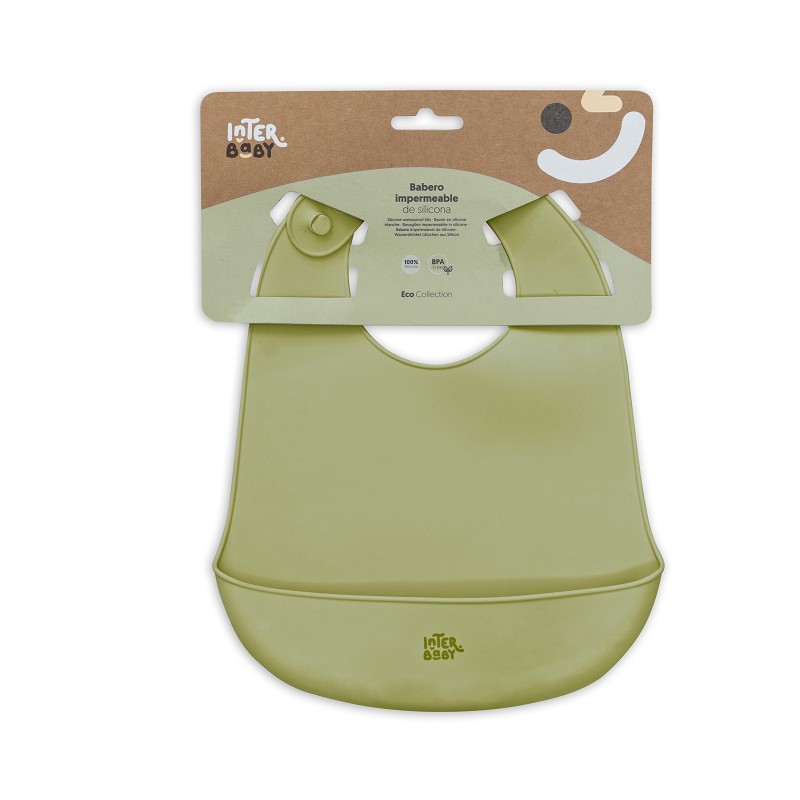 BABERO SILICONA SI002-74 VERDE OLIVA INTERBABY