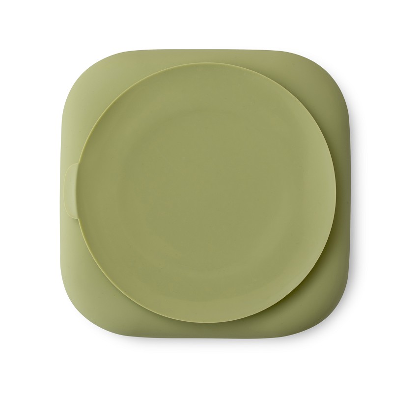 PLATO LLANO SILICONA SI005-74 VERDE OLIVA INTERBABY