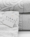 JUEGO DE TOALLAS 3PZ TULIPA GRIS CLARO VIDAL HOME