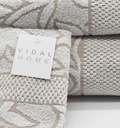 JUEGO DE TOALLAS 3PZ TULIPA BEIGE VIDAL HOME