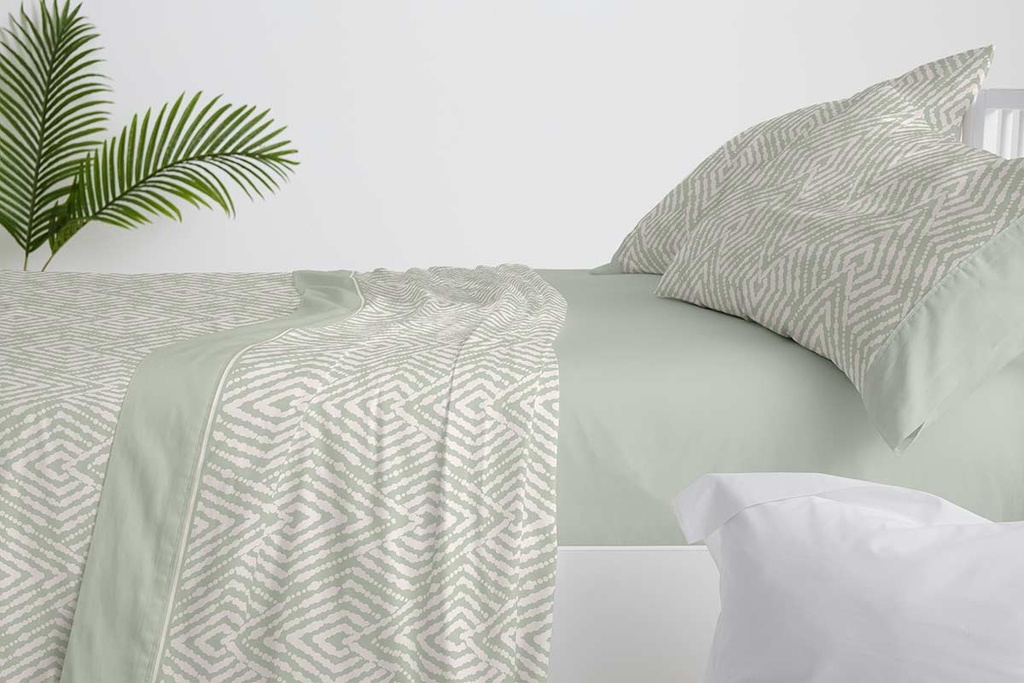 JUEGO DE SABANAS TELA 528 LAUREL BURRITO BLANCO