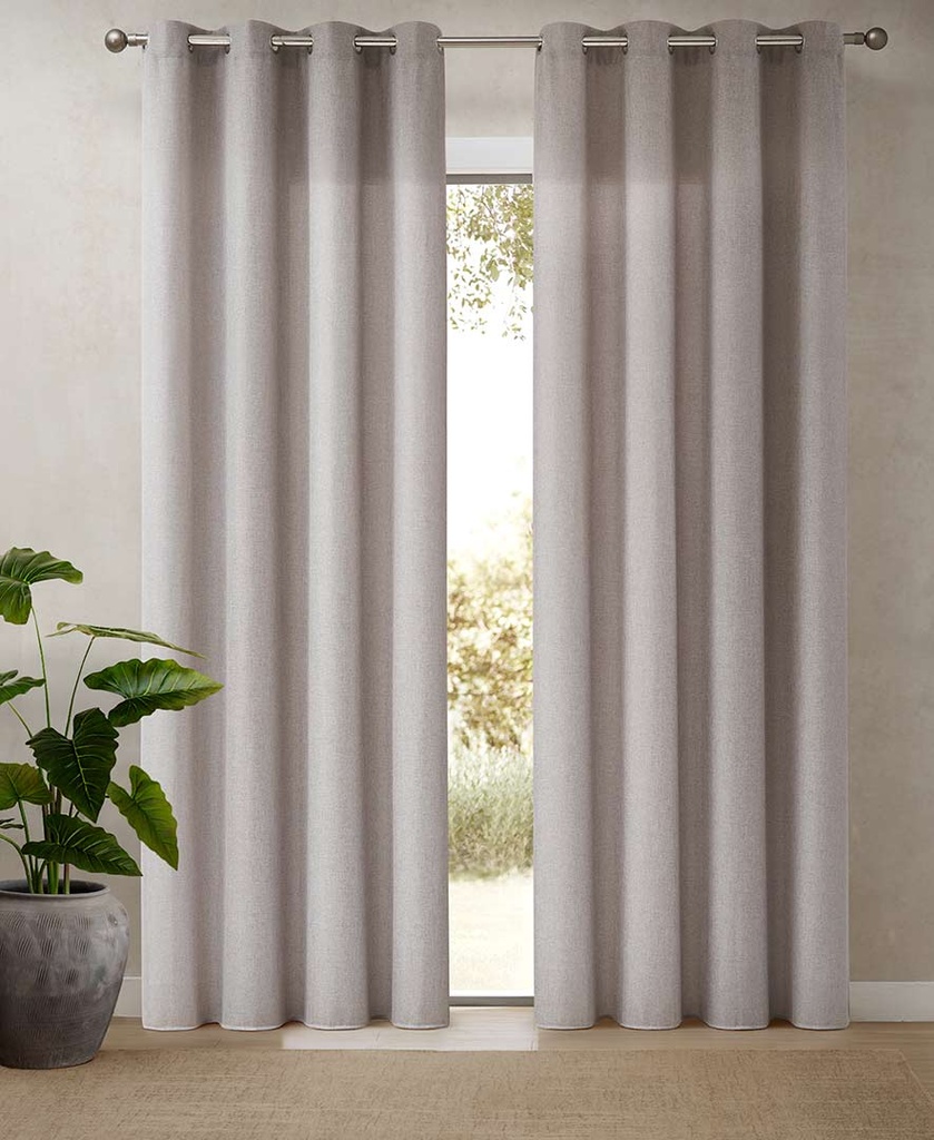 CORTINA RUSTICA LISA CD-5320 GRIS CAMALTEX