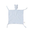 SET DOU DOU+BANDANA+MORDEDOR MUSELINA OSO AZUL GRISACEO INTERBABY