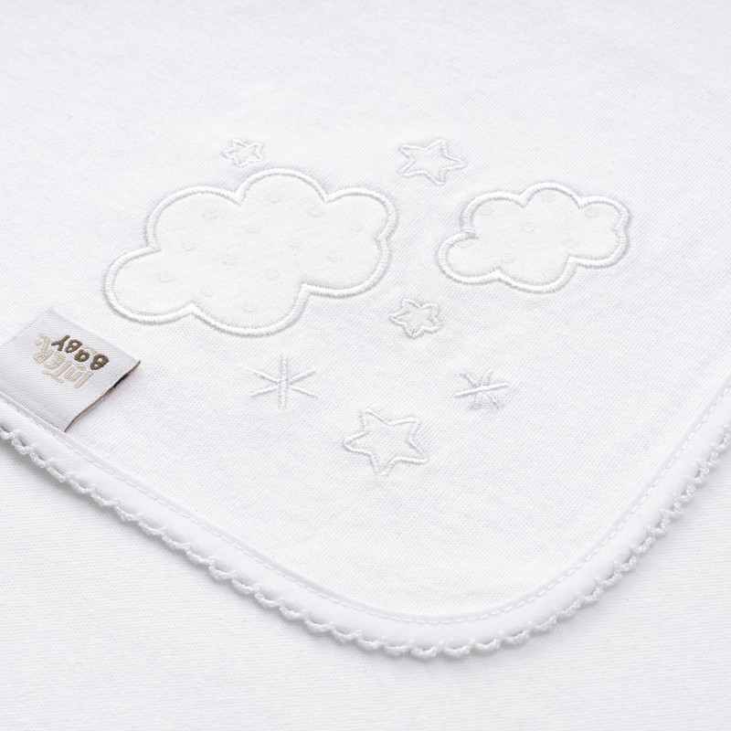 GASA BORDADA NUBES 98992-09 BLANCO INTERBABY