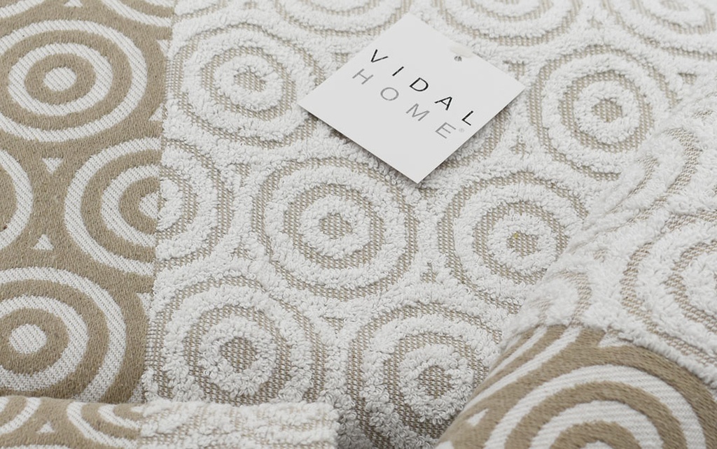 JUEGO DE TOALLAS SPIRAL TAUPE VIDAL HOME