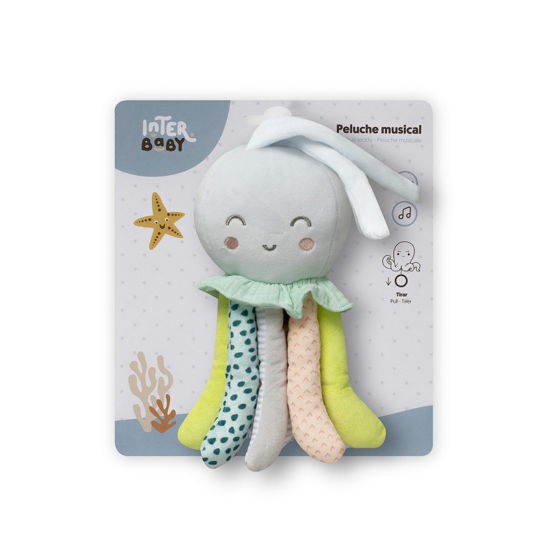 PELUCHE MUSICAL PULPO INTERBABY