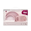 VAJILLA APRENDIZAJE 4 PIEZAS SET42-66 ROSA MAQUILLAJE INTERBABY