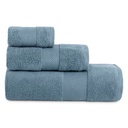 JUEGO DE TOALLAS JACQUARD JADE AZUL DON ALGODON