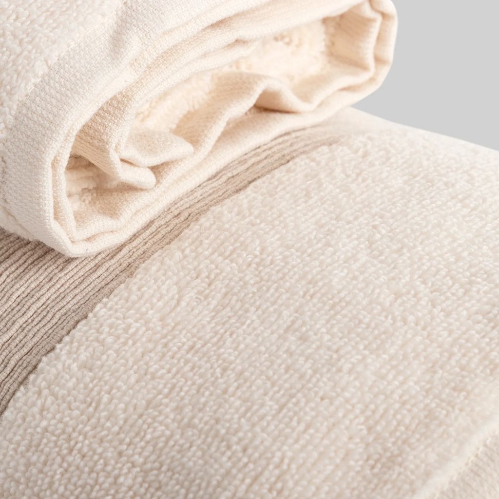 JUEGO DE TOALLAS JACQUARD RODAS BEIGE DON ALGODON