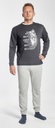 PIJAMA INVIERNO HOMBRE LOBO 23914 ANTRACITA M.J. CATANA