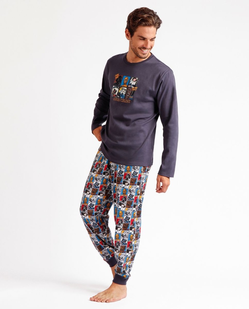 PIJAMA HOMBRE COLOUR 60713 MARENGO STAR WARS