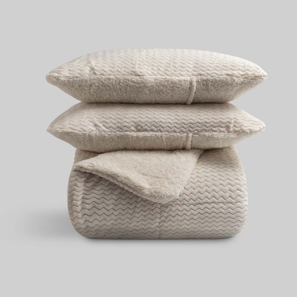 EDREDON JACQUARD ANIA CRUDO KARAMELO
