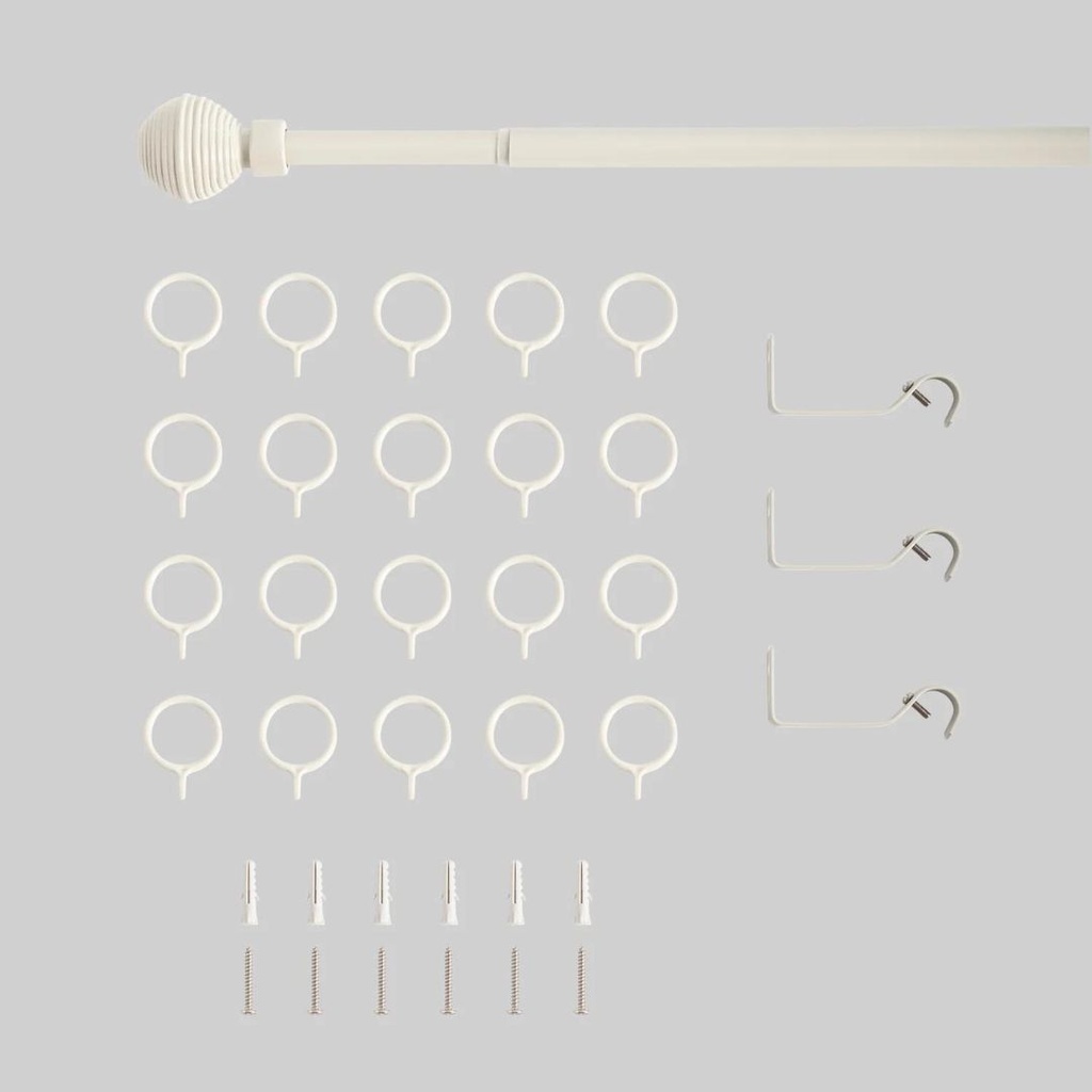 BARRA CORTINA CLOE BLANCO 120X210 EDEN