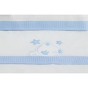 TRIPTICO MINICUNA TELA 100% ALG. VIGGO BLANCO-AZUL DON ALGODON