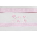 TRIPTICO MINICUNA TELA 100% ALG. VIGGO BLANCO-ROSA DON ALGODON