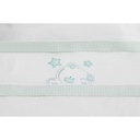 TRIPTICO COCHE TELA 100% ALG. VIGGO BLANCO-MENTA DON ALGODON