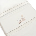 TRIPTICO CUNA 100% ALG. JIRAFA TREN+PEINE Y CEPILLO BLANCO-BEIGE DON ALGODON